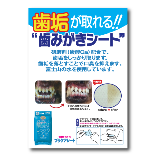 歯垢が取れる歯みがきシート